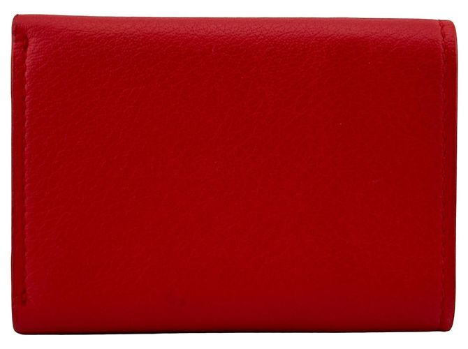 Balenciaga Red Leather Tri-Fold Wallet - view 2