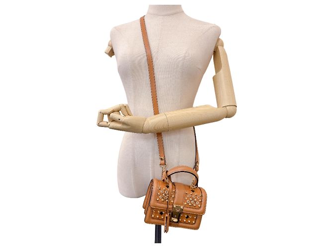Bolso de hombro de cuero MCM Visetos Monogram - vista 10