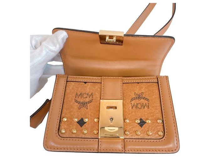 Bolso de hombro de cuero MCM Visetos Monogram - vista 6