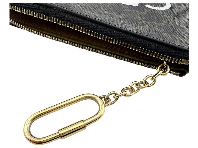 Céline Portamonete Celine Triomphe Macadam in pelle - vista 10