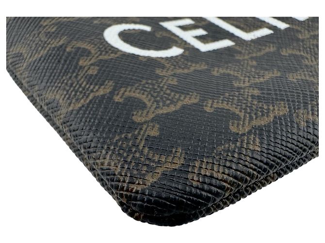 Céline Portamonete Celine Triomphe Macadam in pelle - vista 4