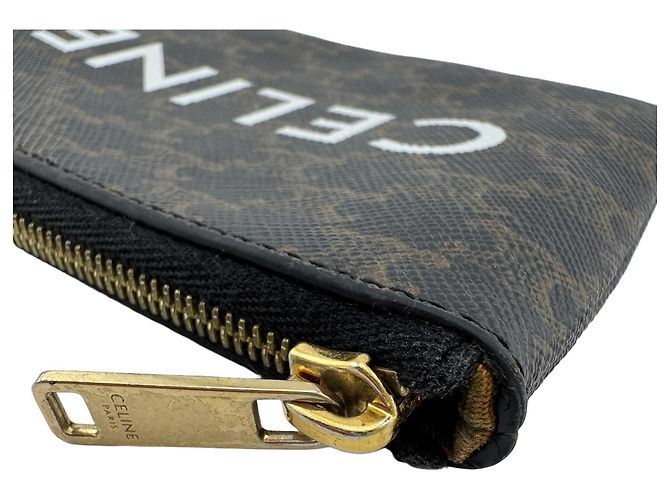 Céline Portamonete Celine Triomphe Macadam in pelle - vista 5