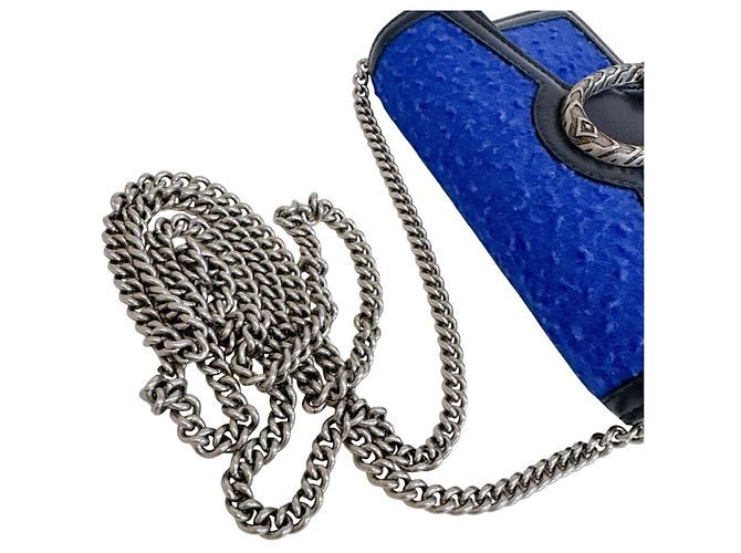 Bolsa de Ombro com Corrente Gucci 476432 Dionysus em Lã e Couro - vista 3