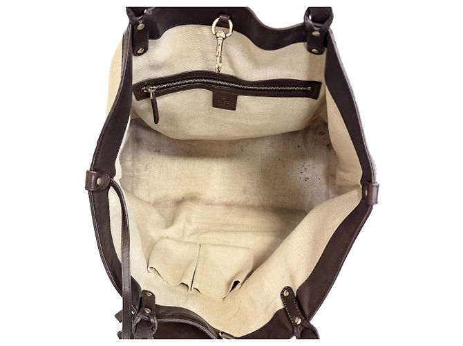 GUCCI Shopper aus Canvas und Leder - Ansicht 10
