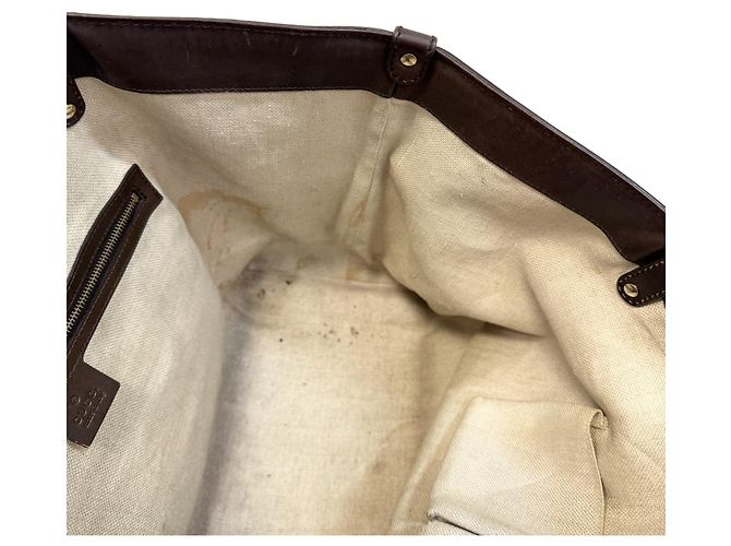 GUCCI Shopper aus Canvas und Leder - Ansicht 12