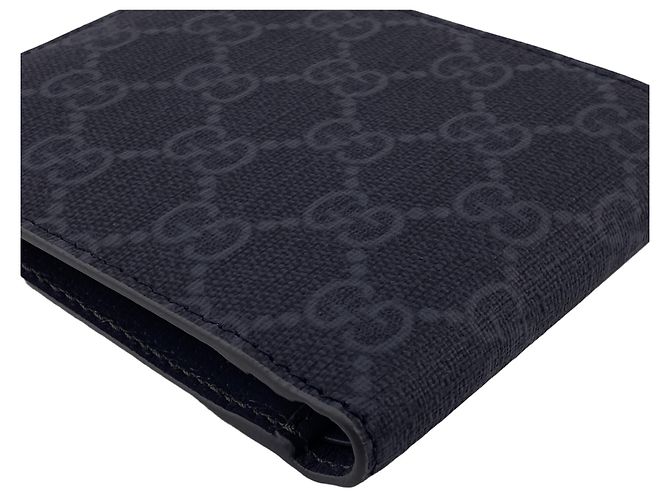 Portafoglio bi-fold Gucci Gray GG Supreme - vista 3