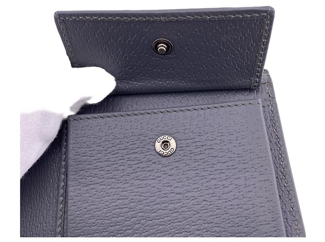 Portafoglio bi-fold Gucci Gray GG Supreme - vista 8