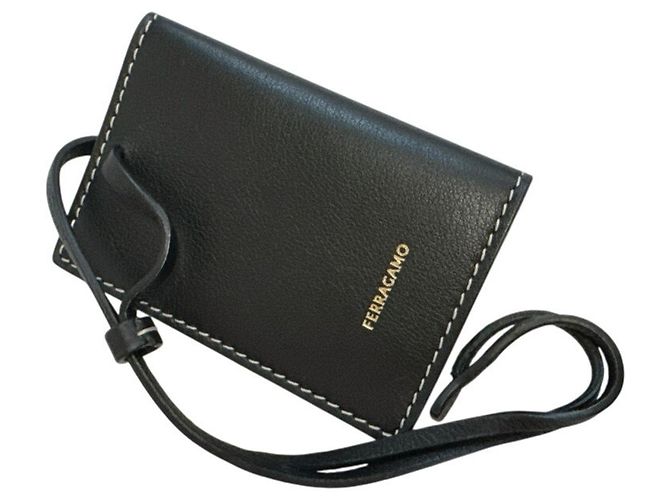 Borsa Tote Salvatore Ferragamo in pelle nera - vista 14