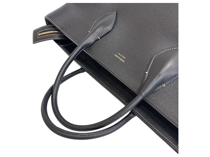 Borsa Tote Salvatore Ferragamo in pelle nera - vista 3