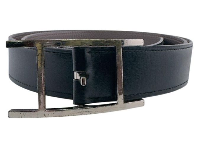 Hermès Api Gürtel 90 Schwarz Leder - Ansicht 5