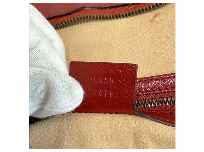 Borsa Gucci Liber Medium - Pelle rossa - vista 11