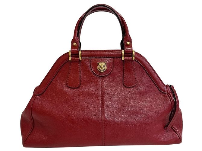 Borsa Gucci Liber Medium - Pelle rossa - vista 2
