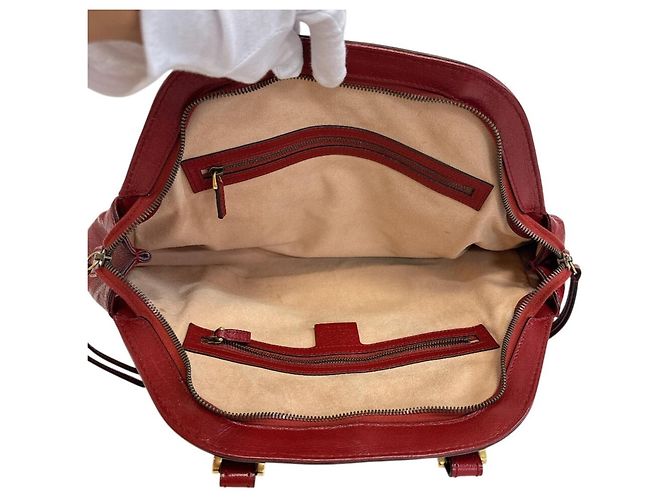 Borsa Gucci Liber Medium - Pelle rossa - vista 6