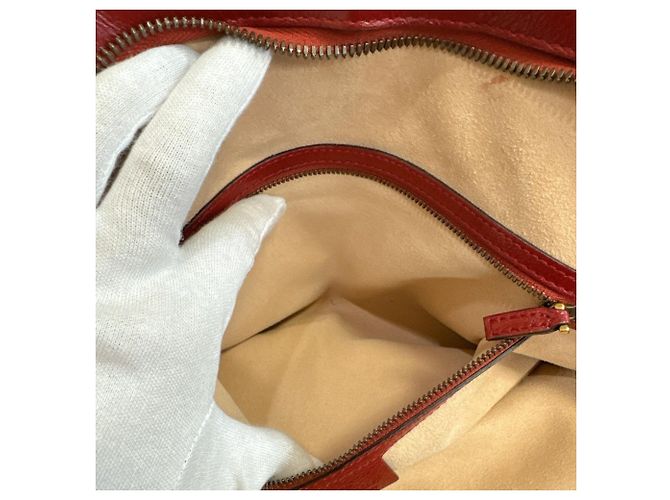 Borsa Gucci Liber Medium - Pelle rossa - vista 9