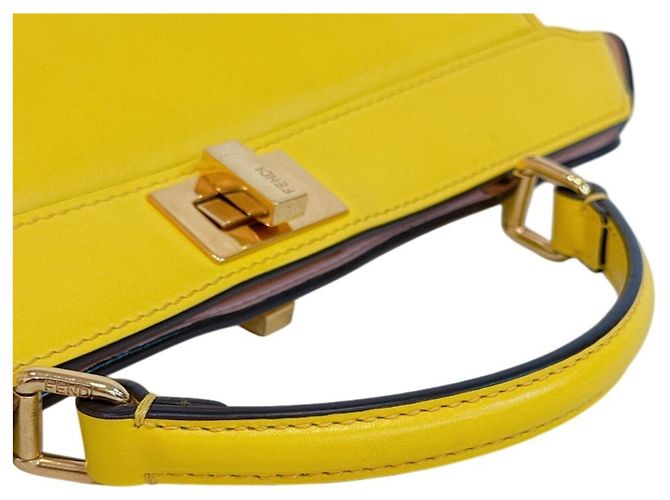 Borsa a mano in pelle Fendi Peekaboo I.U East-West - vista 5