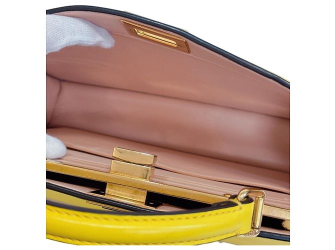 Borsa a mano in pelle Fendi Peekaboo I.U East-West - vista 7