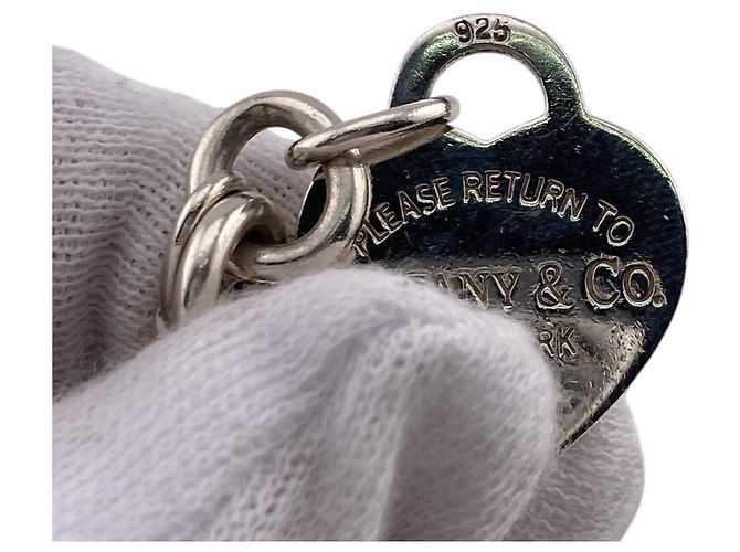 Autre Marque Bracciale con charm Tiffany Return to in argento sterling - vista 9