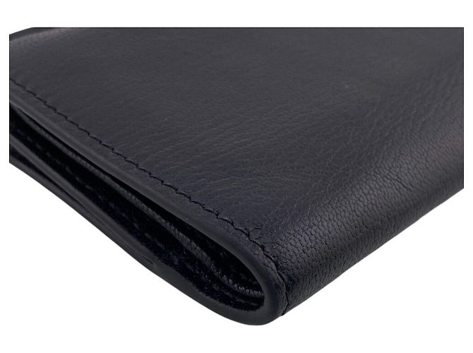 Portafoglio bi-fold Gucci in pelle nera - vista 4