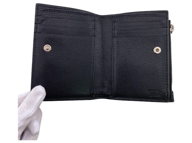 Portafoglio bi-fold Gucci in pelle nera - vista 5