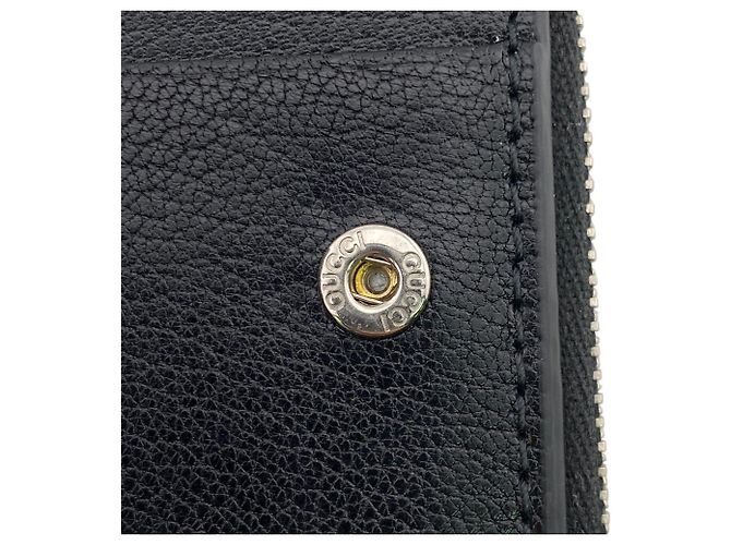 Portafoglio bi-fold Gucci in pelle nera - vista 6