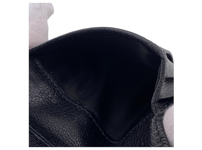 Portafoglio bi-fold Gucci in pelle nera - vista 7