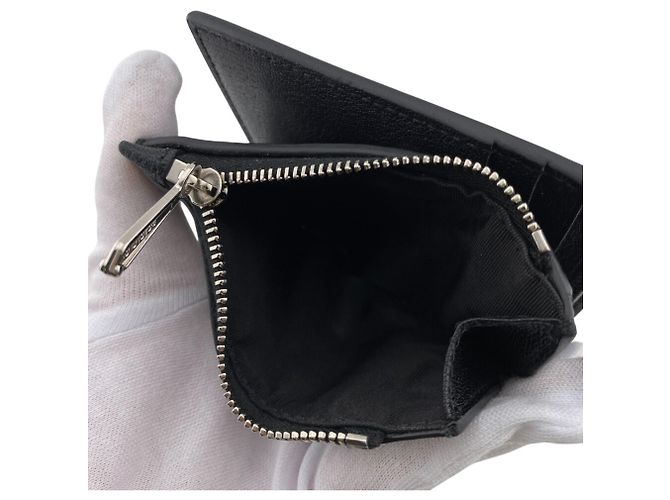 Portafoglio bi-fold Gucci in pelle nera - vista 9