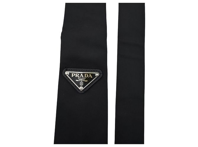 Cravatta Prada in Re-Nylon nero - vista 4