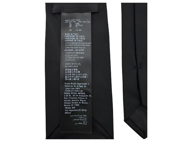 Cravatta Prada in Re-Nylon nero - vista 7