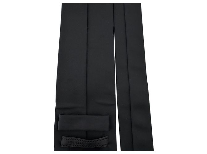 Cravatta Prada in Re-Nylon nero - vista 8