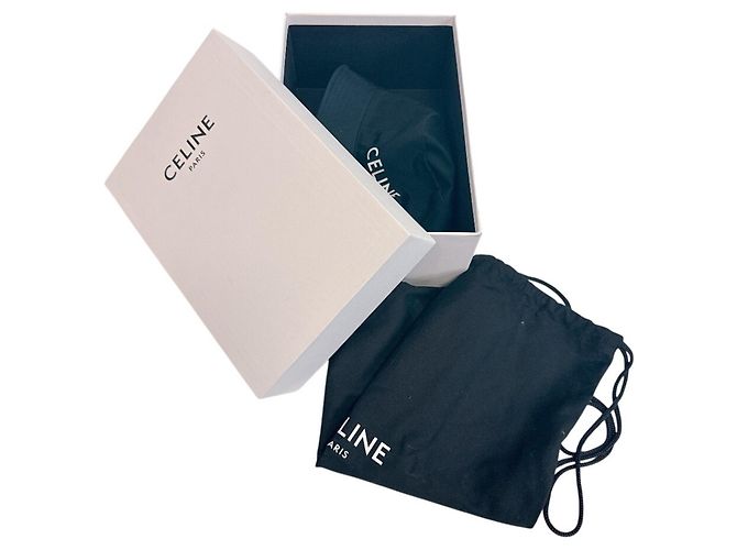 Céline Chapéu Bucket Celine em algodão preto - vista 10