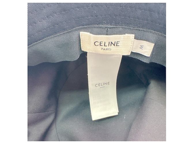 Céline Chapéu Bucket Celine em algodão preto - vista 9