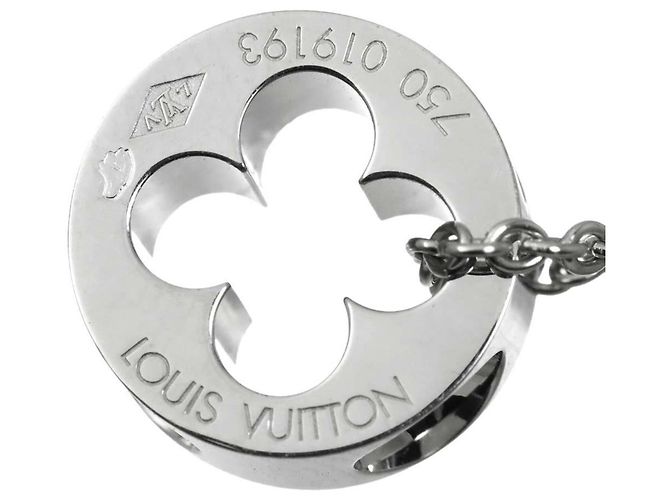 Colar com Pendente Empreinte Louis Vuitton em Ouro Branco 18K - vista 4
