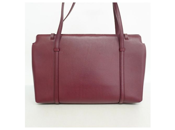 Borsa a tracolla Cartier in pelle Bordeaux - vista 10