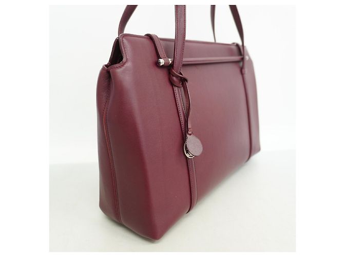 Borsa a tracolla Cartier in pelle Bordeaux - vista 2