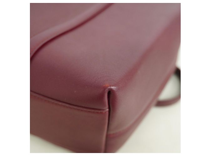 Borsa a tracolla Cartier in pelle Bordeaux - vista 7