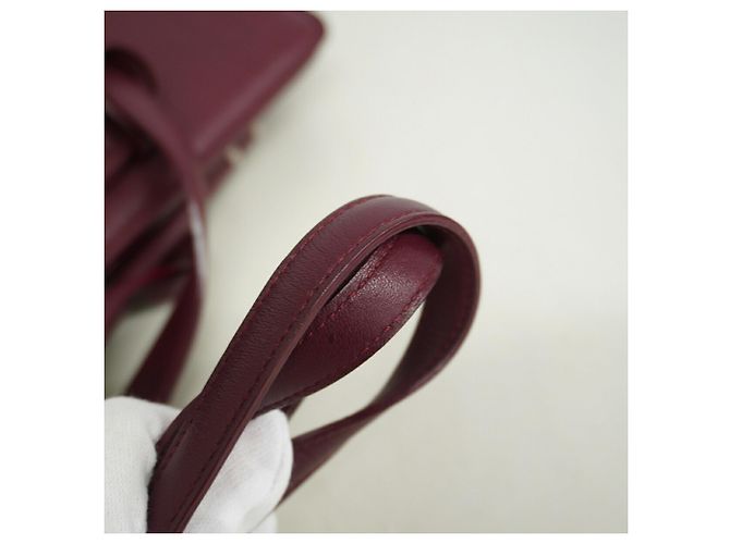 Borsa a tracolla Cartier in pelle Bordeaux - vista 8
