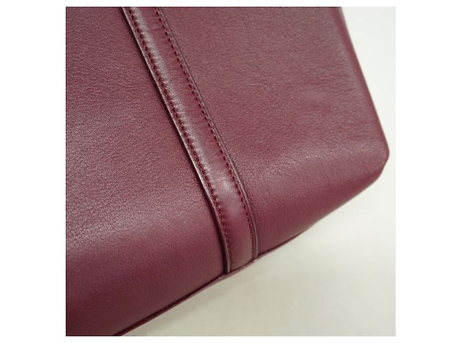 Borsa a tracolla Cartier in pelle Bordeaux - vista 9