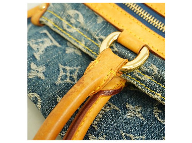 Louis Vuitton Monogram Denim Flat Shopper Handtasche - Ansicht 10