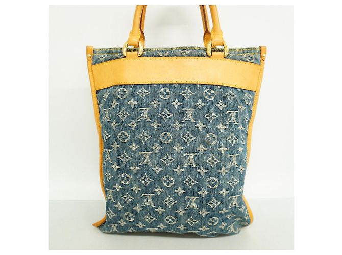 Louis Vuitton Monogram Denim Flat Shopper Handtasche - Ansicht 11