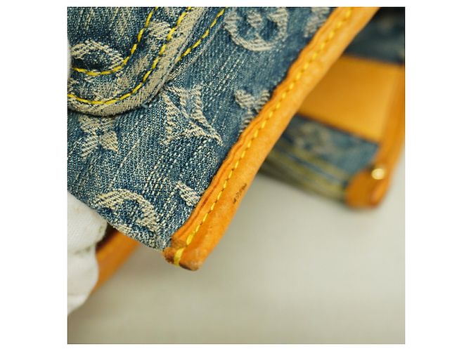 Louis Vuitton Monogram Denim Flat Shopper Handtasche - Ansicht 8