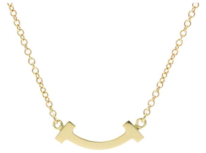 Pendente Tiffany & Co. T Smile in oro giallo 18K con diamanti - vista 3