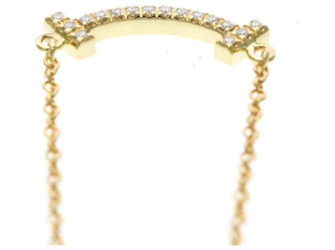 Pendente Tiffany & Co. T Smile in oro giallo 18K con diamanti - vista 7