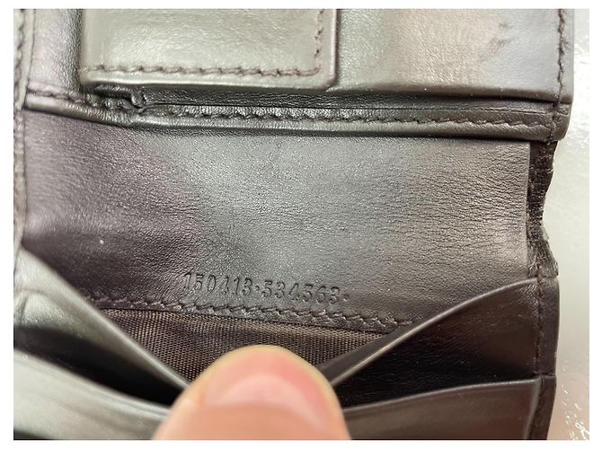 Portafoglio Gucci GG Monogram in pelle marrone scuro - vista 12