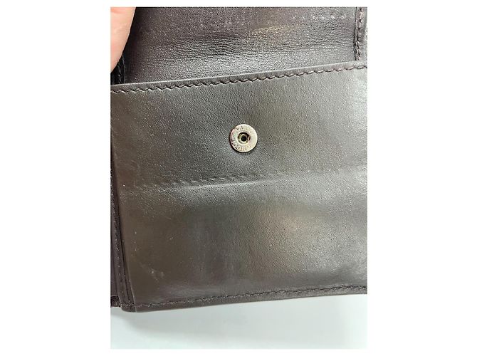 Portafoglio Gucci GG Monogram in pelle marrone scuro - vista 6