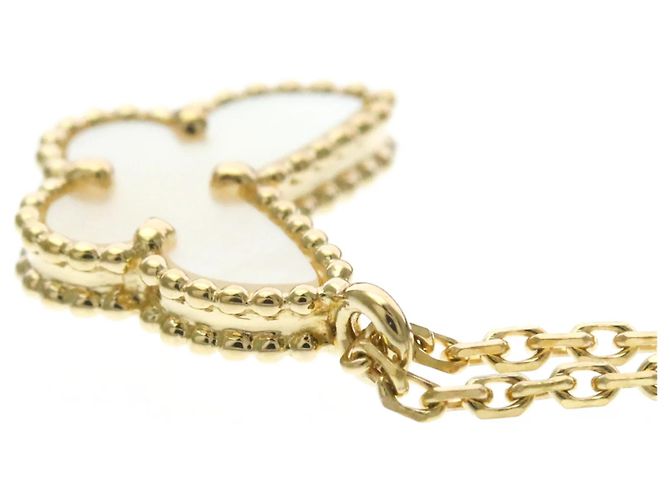 Pendente Farfalla Sweet Alhambra Van Cleef & Arpels in Oro Bianco 18K con Turchese - vista 4