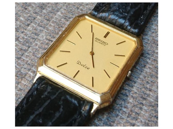 Goldplattierte Quarzuhren, Seiko Dolce ref. 6730-5540 - Ansicht 3
