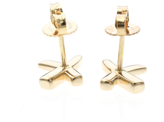 Tiffany & Co. Paloma Picasso Graffiti X Stud 18K Yellow Gold Mini - vista 3