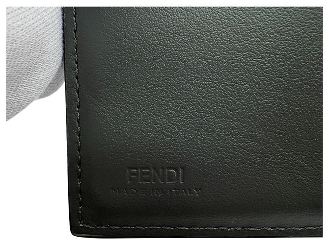Fendi Auroch FF Leder Tri-fold Geldbörse - Ansicht 14