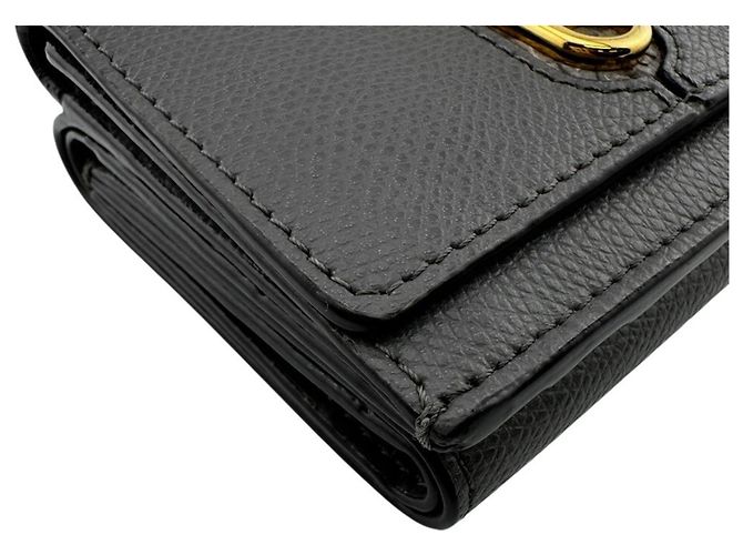 Fendi Auroch FF Leder Tri-fold Geldbörse - Ansicht 3