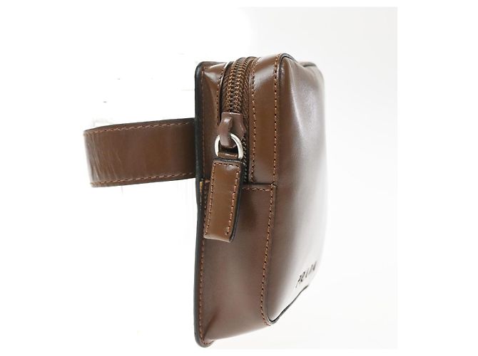 Prada Logo Pouch aus Leder - Ansicht 4